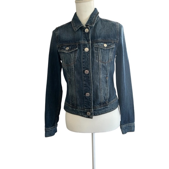 American Eagle cropped Jean jacket - Picture 1 of 8